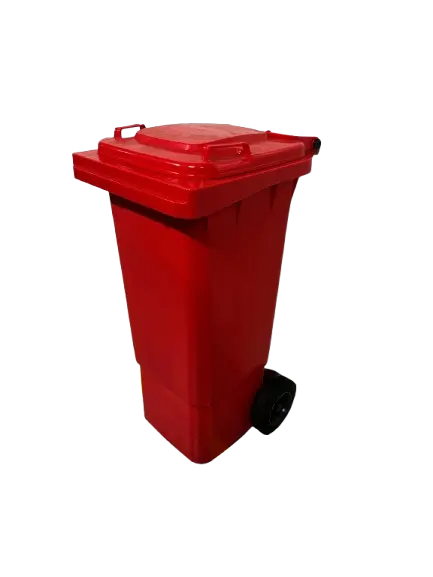 Bac d'immersion rouge à roulettes de 80 litres