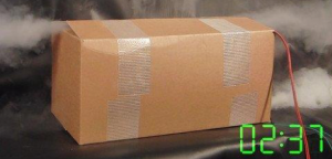 C-Parts Transport box tijdens brand