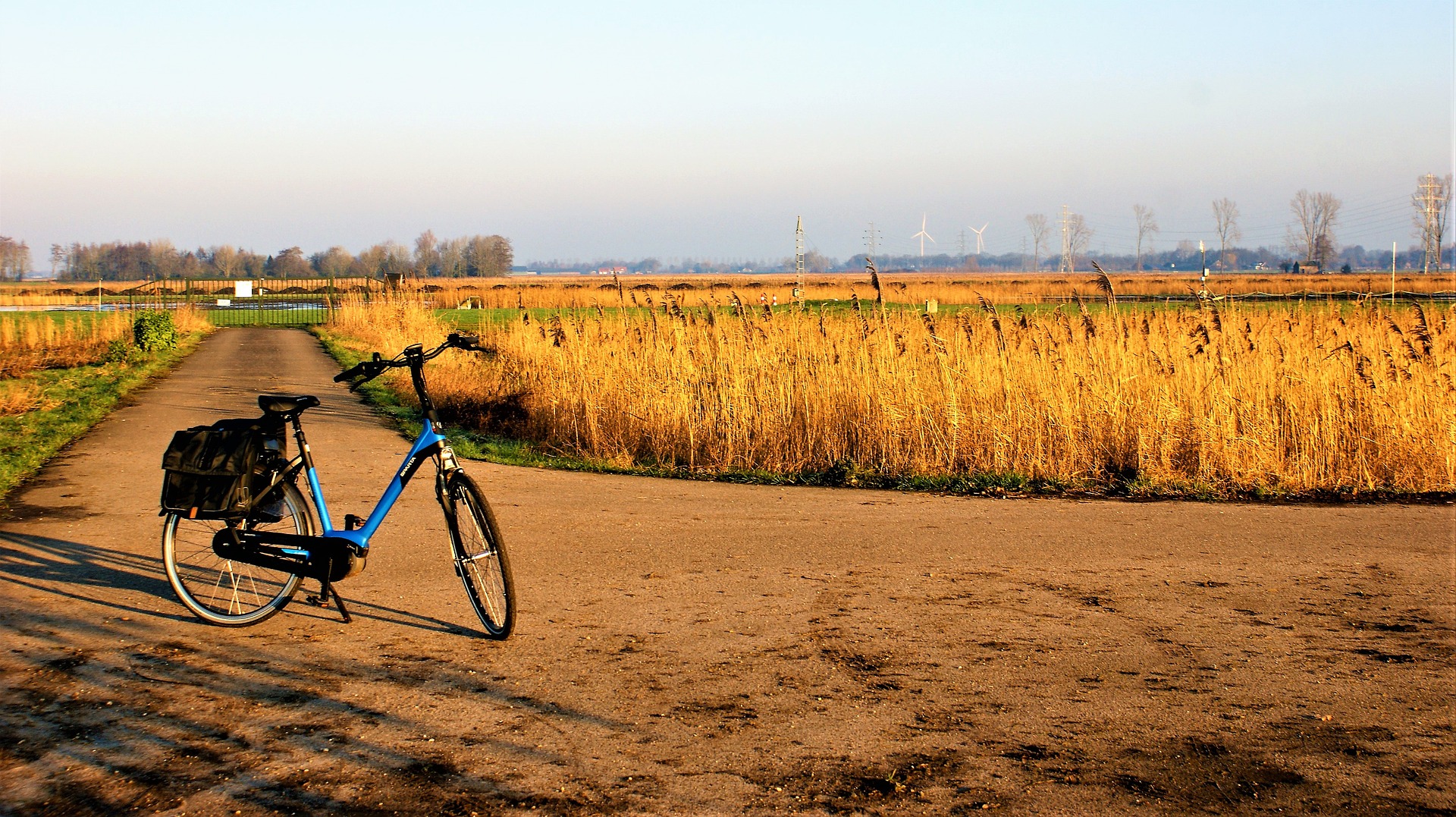 E-Bike op weg in natuurgebied